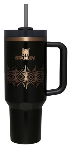 Stanley Quencher H2.O FlowState™ Tumbler 40oz Black Gloss Deco –