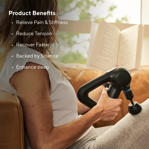 TheraGun Prime Quiet Deep Tissue Therapy Massage Gun - Bluetooth Enabled, Electric Percussion Massage Gun & Personal Massager for Pain Relief in Neck, Back, Leg, Shoulder and Body (Black - 5th Gen)