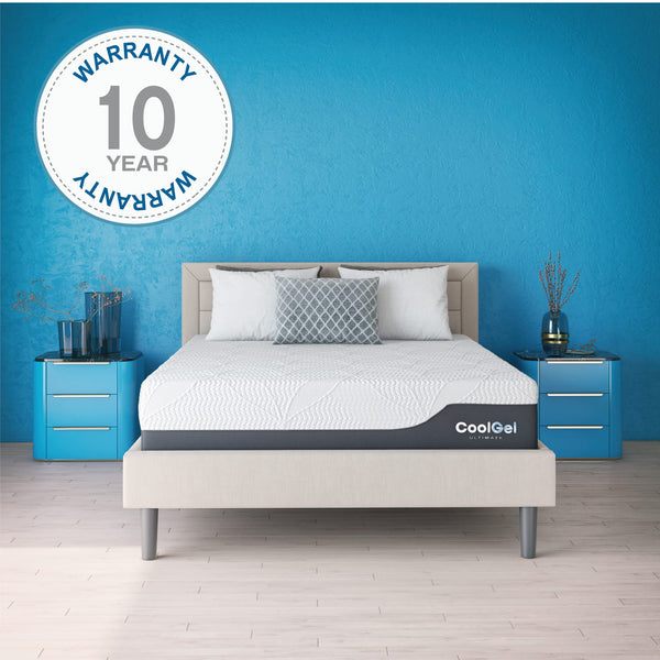 Classic Brands Cool Gel Chill Memory Foam 14 Inch Mattress with 2 Pill Ideana