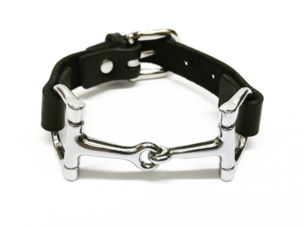 Handcrafted Leather Horse Snaffle Bit Bracelet L1558 | Ideana