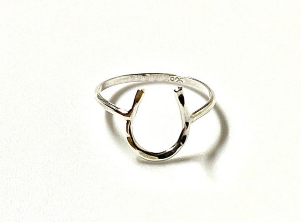 Horseshoe Ring - Hammered in Sterling .925 Silver