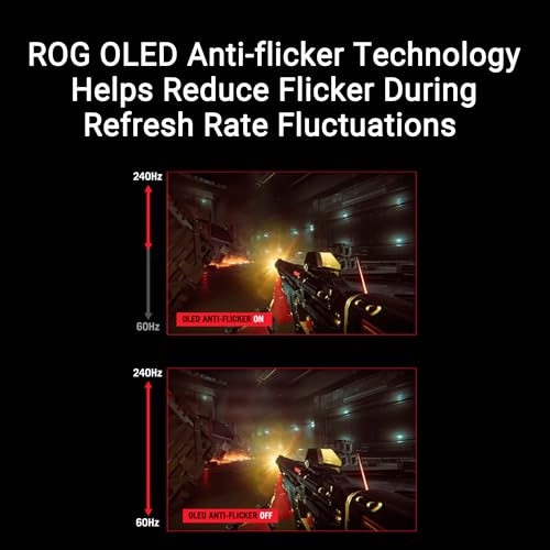 ASUS ROG Swift 32” 4K OLED Gaming Monitor (PG32UCDP) - WOLED, Dual Mode (4K 240Hz, FHD 480Hz), 0.03ms, G-SYNC Compatible, Custom Heatsink, AI Gaming, 99% DCI-P3,True 10-bit, USB-C 90W, 3yr Warranty