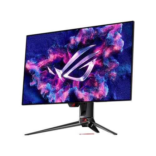 ASUS ROG Swift 32” 4K OLED Gaming Monitor (PG32UCDP) - WOLED, Dual Mode (4K 240Hz, FHD 480Hz), 0.03ms, G-SYNC Compatible, Custom Heatsink, AI Gaming, 99% DCI-P3,True 10-bit, USB-C 90W, 3yr Warranty