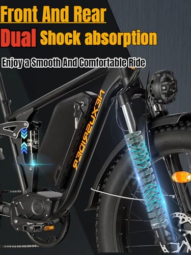 Handsider Electric Bike for Adults, RWD/AWD 2000W Dual Motor Electric Bicycles, 48V 21Ah 7 Speed 35MPH Full Suspension ebike, Front and Rear HDB, 26 * 4.0” Fat Tire ebikes for Adult