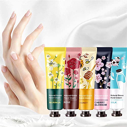 10 Pack Natural Plant Fragrance Moisturizing Hand Cream for Dry Hands,Stocking Stuffers Gift Set With Shea Butter And Aloe For Girls And Women,Mini Hand Lotion for Mother's Day Gifts