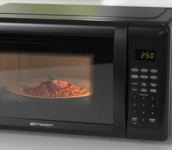 Emerson MW7302B Compact Countertop Microwave Oven with Touch Control