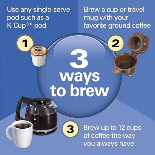 Hamilton Beach FlexBrew Trio 2Way Coffee Maker, Compatible with KCup