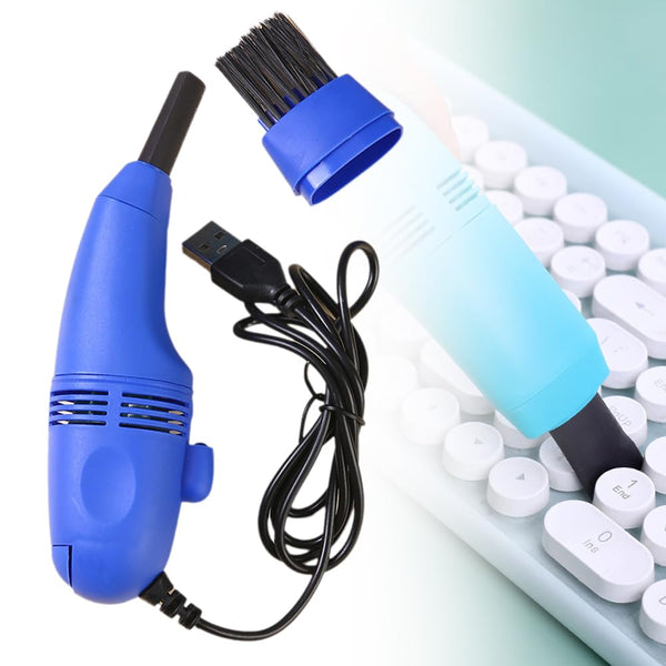 Pro Vacuum Cleaner, 2024 New Mini Keyboard Vacuum Cleaner Sewing Machine Vacuum Cleaner, USB Handheld Vacuum Cleaner Portable Tiny Cordless Computer Vacuum Cleaner for Laptop Pc Car Home (Dark Blue)