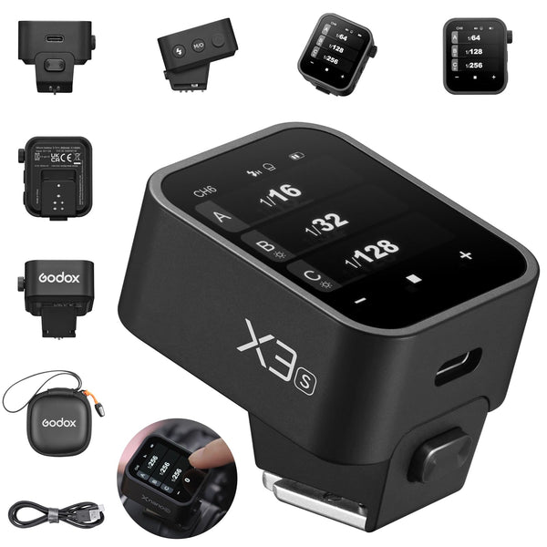 Godox X3-S TTL Wireless Flash Trigger for Sony Camera, OLED Touchscreen Flash Transmitter,Built-in Lithium Battery Support Quick Charge(Godox Xpro-S/XProII-S Upgrade Version)