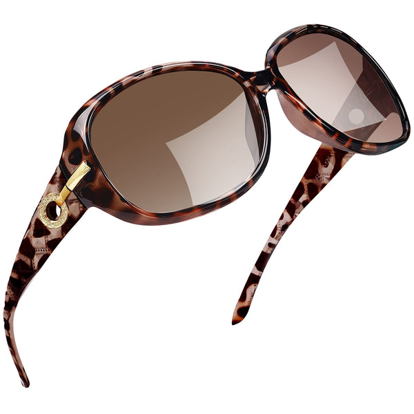 Joopin Oversized Leopard Sunglasses Large Tortoise Shades for Women Ladies Elegant Turtleshell Sun Glasses Polarized UV400 Shady Rays Sunnies