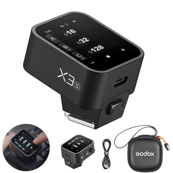 Godox X3-S TTL Wireless Flash Trigger for Sony Camera, OLED Touchscreen Flash Transmitter,Built-in Lithium Battery Support Quick Charge(Godox Xpro-S/XProII-S Upgrade Version)