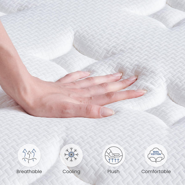 Dourxi Queen Size Mattresses, 14 Inch Queen Mattress in a Box with Gel