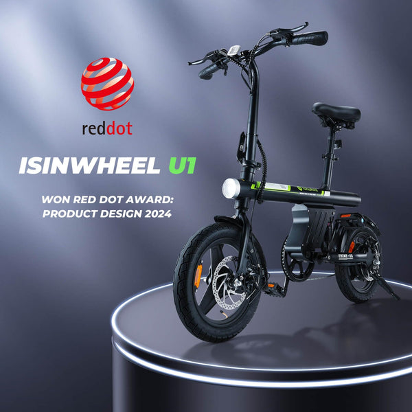 isinwheel U1 Electric Bike for Adults Black+ Black Ideana
