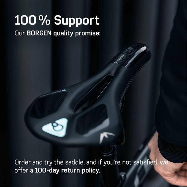 Borgen Bike Seat Men and Women Ergonomic with Memory Foam and Gel - Bike Saddle Comfortable for Long Tours - Suitable for City, Trekking, MTB, Road Bike and e-Bike