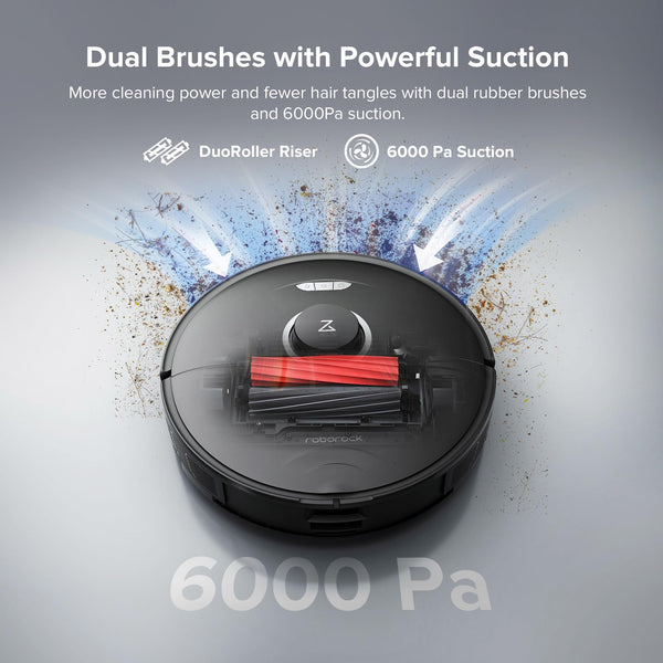 roborock S8 Pro Ultra Robot Vacuum and Mop, Auto Drying, Auto Mop Washing, Self Emptying, Self Refilling, Liftable Dual Brush & Sonic Mop, 6000Pa Suction, Obstacle Avoidance(RockDock Ultra Series)