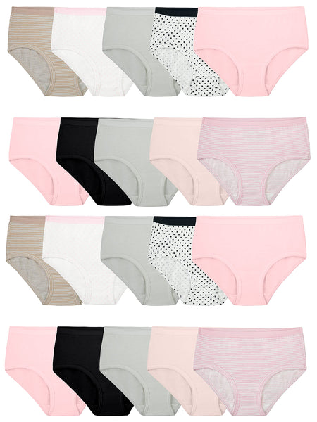 Fruit of the Loom Girls' Tag Free Cotton Brief Underwear Multipacks, B ...