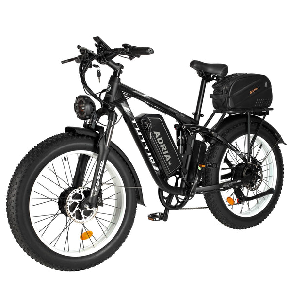 Tuttio Peak 4000W Dual Motor Electric Bike for Adults 40MPH 52V 30AH Dirt Ebike for Off-Road Mountain Beach Snow - White