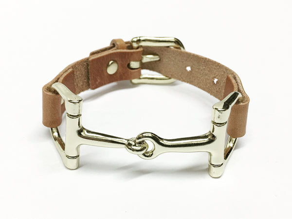Handcrafted Leather Horse Snaffle Bit Bracelet D1555 | Ideana