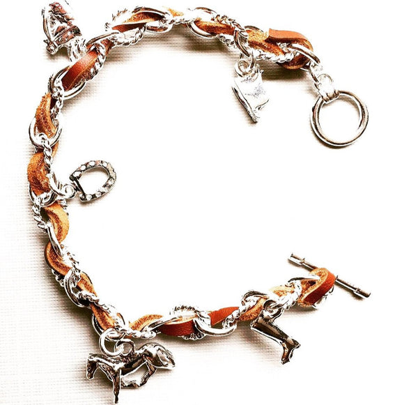 horse-necklace-equestrian-jewelry-horset-bit-necklace L3712 | IDEANA