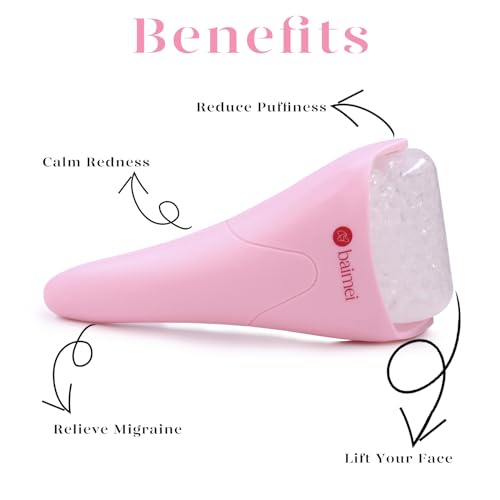 BAIMEI Cryotherapy Ice Roller for Face and Eyes Massager Reduces Puffiness Migraine Pain Relief, Skin Care Tool Helps on Muscle Tension, Self Care Gift for Men Women