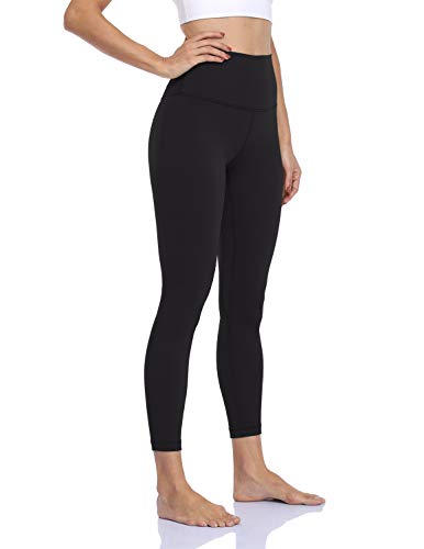 HeyNuts Essential 7/8 Leggings High Waisted Yoga Pants for Women, Buttery Soft Workout Pants Compression Leggings with Inner Pockets Black_25'' M(8/10)