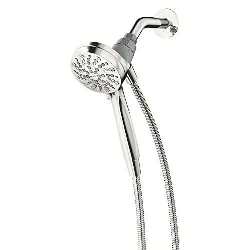 Moen Engage Magnetix Metal 3.5-Inch 6-Function Eco-Performance Handheld Showerhead with Magnetic Docking System, Removable Shower Head with Metal Hose, Chrome Finish
