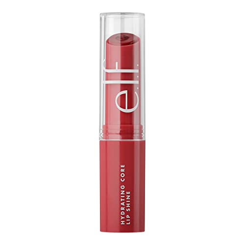 e.l.f. Hydrating Core Lip Shine, Conditioning & Nourishing Lip Balm, Sheer Color Tinted Chapstick, Joyful, 0.09 Oz
