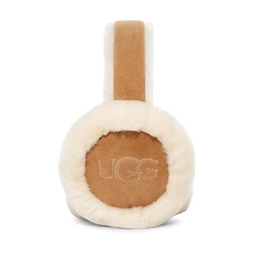 UGG Women's Embroidered Logo Earmuff, Chestnut, One Size