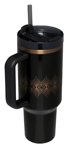 Stanley Quencher H2.O FlowState™ Tumbler 40oz Black Gloss Deco