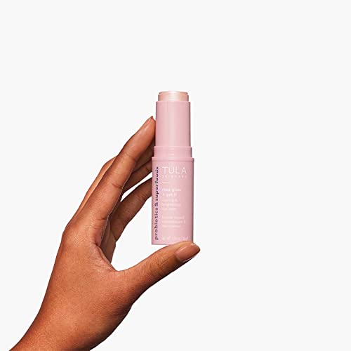 TULA Skin Care Eye Balm Rose Glow - Dark Circle Treatment, Instantly Hydrate and Brighten Undereye Area, Portable and Perfect to Use On-the-go, 0.35 oz.