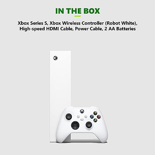Xbox Series S – 512GB SSD All-Digital Gaming Console – 1440p Gaming – 4K Streaming – Robot White