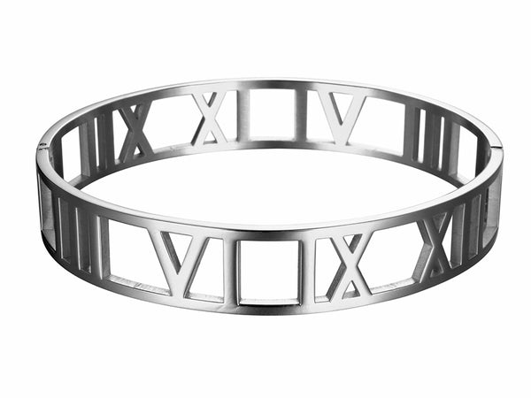 Wide Cuff Bracelet with Roman Numeral    | Ideana