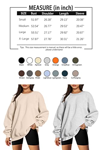 EFAN Sweatshirts Hoodies for Women Oversized Sweaters Fall Outfits Clothes 2023 Crew Neck Pullover Tops Loose Comfy Winter Fashion