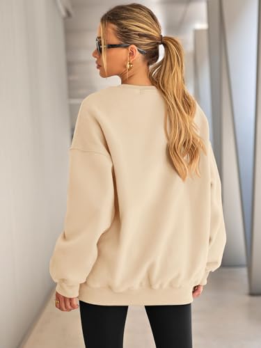 EFAN Sweatshirts Hoodies for Women Sweaters Maternity Clothes Oversized Tops Lounge Loose Comfy Fall Fashion Outfits Winter 2023 Apricot