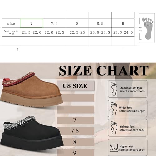 Women's Slippers Platform Mini Boots Short Ankle Boot Fur Fleece Lined Sneakers House slippers Anti-Slip Boot For Outdoor (brown,8.5)…
