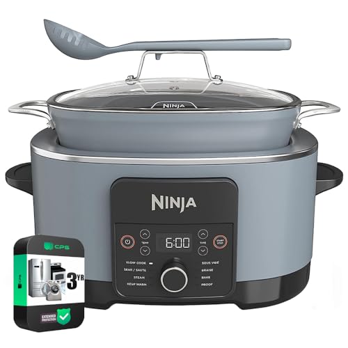 Ninja MC1001 Foodi Possible Slow Cooker PRO Multi-Cooker (Renewed) Bundle with 3 YR CPS Enhanced Protection Pack