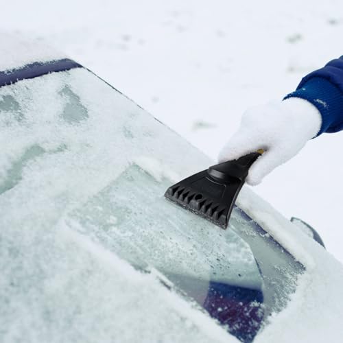 AstroAI 27 Inch Snow Brush and Detachable Ice Scraper with Ergonomic Foam Grip for Cars, Trucks, SUVs (Heavy Duty ABS, PVC Brush)