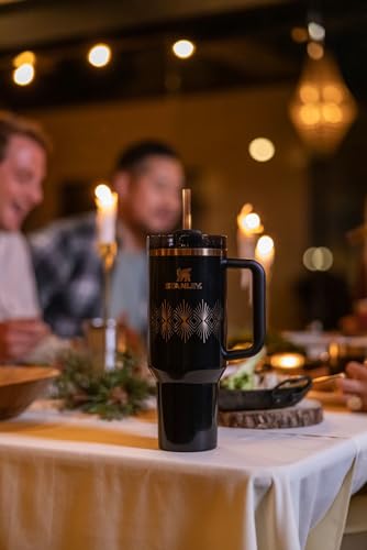 Stanley Quencher H2.O FlowState™ Tumbler 40oz Black Gloss Deco
