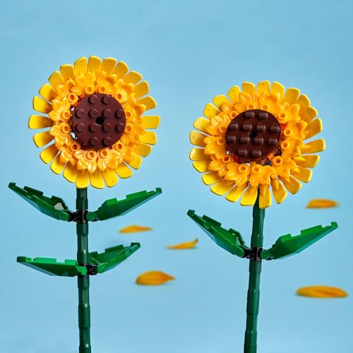 LEGO Sunflowers Building Kit, Artificial Flowers for Home Décor, Gift for Valentine's Day, Flower Building Toy Set for Kids, Sunflower Gift for Girls and Boys Ages 8 and Up, 40524