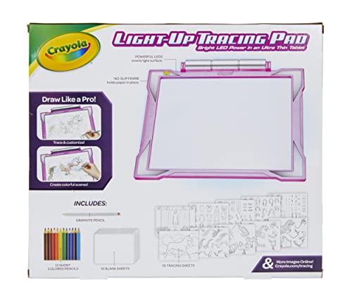 Crayola Light-Up Tracing Pad - Pink, Coloring Board for Kids, Gift, Toys