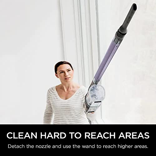 Shark IX141H Pet Cordless Stick Vacuum with Anti-Allergen Complete Seal, XL Dust Cup, LED Headlights, Removable Handheld, 40min Runtime, Grey/Purple, 7.5 lbs (Renewed)