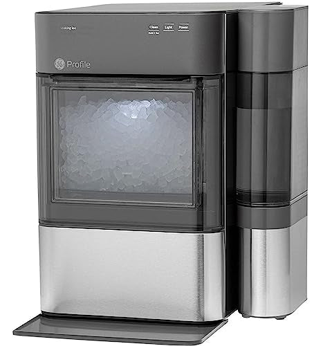 GE Profile Opal 2.0 | Countertop Nugget Ice Maker with Side Tank | Ice Machine with WiFi Connectivity | Smart Home Kitchen Essentials | Stainless Steel