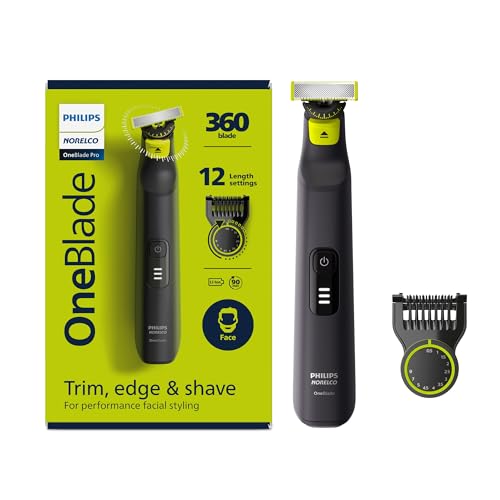Philips Norelco OneBlade 360 Pro Hybrid Electric Trimmer, QP6531/70, Black