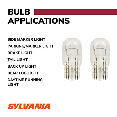 SYLVANIA - 7443 Long Life Miniature - Bulb, Ideal for Daytime Running Lights (DRL) and Back-Up/Reverse Lights (Contains 2 Bulbs)