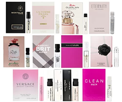 Designer Perfume Sampler Set Lot x 12 Sample Vials - High End Fragrance Samples for Women, 12 Piece Set