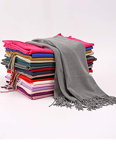 RIIQIICHY Scarfs for Women Winter Black Pashmina Shawls and Wraps for Evening Dresses Warm Large Scarves Wedding Shawl