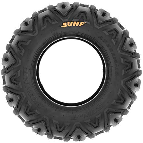 Set of 4 SunF Power.I ATV UTV all-terrain Tires 25x8-12 Front & 25x10-12 Rear, 6 PR, Tubeless A033