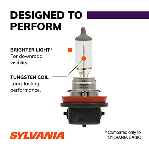 SYLVANIA - H11 XtraVision - High Performance Halogen Headlight Bulb, High Beam, Low Beam and Fog Replacement Bulb (Contains 2 Bulbs)