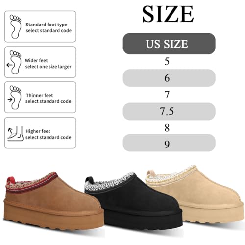INPAKSA Women's Slippers Platform Mini Boots Short Ankle Boot Fur Fleece Lined Sneakers House slippers Anti-Slip Boot For Outdoor