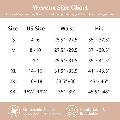 Werena Tummy Control Thong Shapewear for Women Seamless Shaping Thong Panties Body Shaper Underwear(Beige-mid Waisted(has Boning),Small)